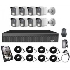 Комплект AHD відеоспостереження на 8 вуличних камер CoVi Security AHD-8W KIT HDD 1 Тб