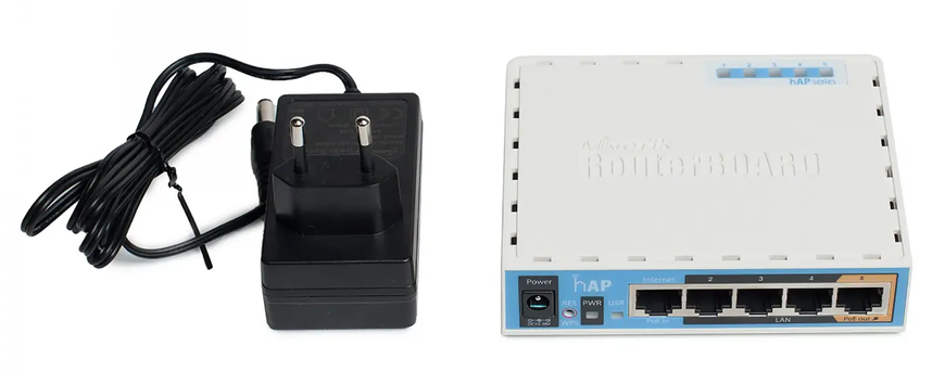 Wi-Fi точка доступу Mikrotik hAP RB951Ui-2nD 2.4GHz з 5-портами Ethernet