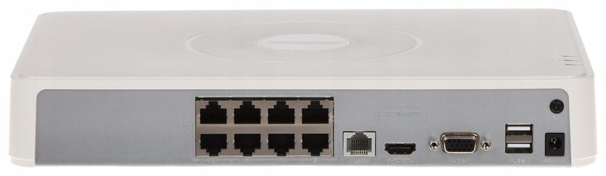 8-канальный сетевой PoE видеорегистратор Hikvision DS-7108NI-Q1/8P(D), 6Мп
