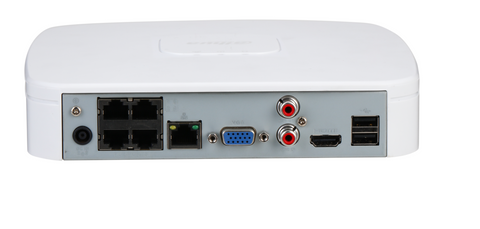 4-канальний AI NVR реєстратор з PoE Dahua NVR2104-P-I, 12Мп