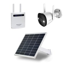Автономный комплект видеонаблюдения с солнечной панелью и 4G