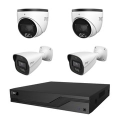 Комплект IP відеоспостереження на 4 камери TVT IP-Video Kit 4x4Mp (T/B) PoE