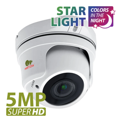 Купольна AHD варифокальна камера Partizan CDM-VF37H-IR SuperHD Starlight 1.0, 5Мп