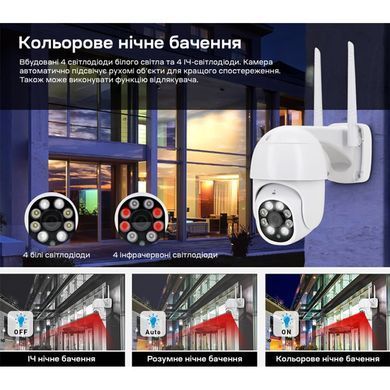 Поворотная уличная Wi-Fi камера Light Vision VLC-9248WIA (Tuya), 4Мп