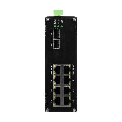 10-портовий керований комутатор E-Link LNK-IMC208-2.5GPM-SFP+, 8 портів PoE
