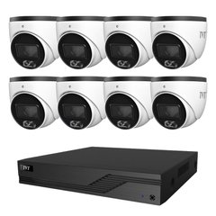 Комплект IP відеоспостереження на 8 камер TVT IP-Video Kit 8x4Mp (T) PoE