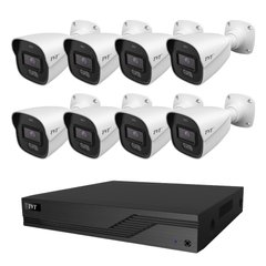 Комплект IP відеоспостереження на 8 камер TVT IP-Video Kit 8x4Mp (B) PoE