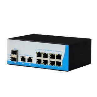 12-ти портовый индустриальный POE коммутатор HongRui HR600-AFG-822S