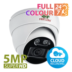 Купольная IP камера с двойной подсветкой Partizan IPD-5SP-IR Full Colour 3.0 Cloud, 5Мп