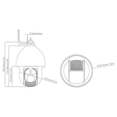 Тепловизионная поворотная IP камера TVT TD-5635E1-VT2(PE/432/VL30/25mm) Thermal