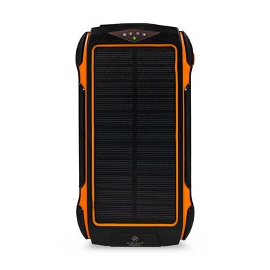 Повербанк с солнечной панелью 20000mAh Power Bank Kraft KPB-U1820WCS Orange беспроводная зарядка