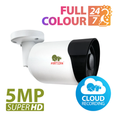 Вулична IP камера з подвійним підсвічуванням Partizan IPO-5SP Full Colour 1.3 Cloud, 5Мп