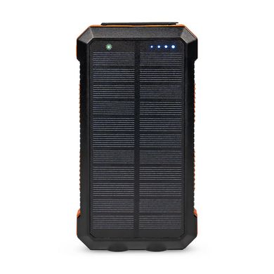 Повербанк с солнечной панелью 20000mAh Power Bank Kraft KPB-U2230WFCSL Orange беспроводная зарядка LED-фонарь