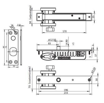 Замок електроригельний SEVEN BL-729, 1000 кг