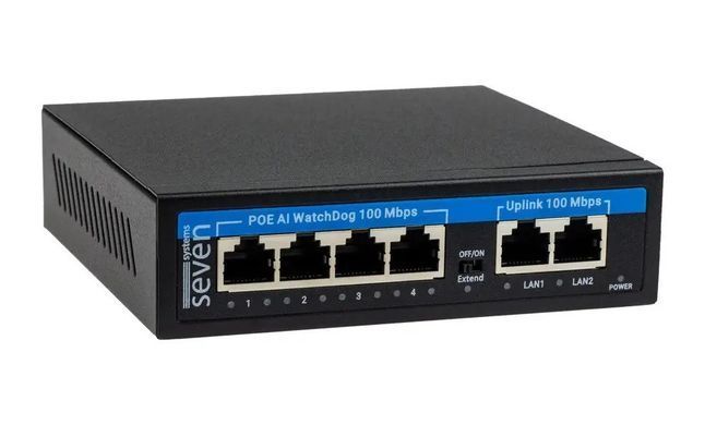 Комплект IP відеоспостереження на 3 вуличні 5 Мп камери SEVEN IP-7225W3-5MP