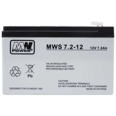 Акумуляторна батарея MW POWER MWS 7.2-12, 12В 7.2А/год