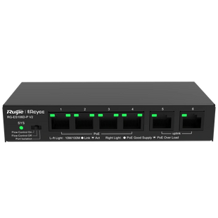 6-портовий некерований PoE комутатор Ruijie Reyee RG-ES106D-P V2