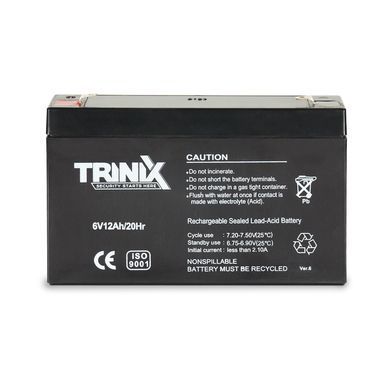 Аккумуляторная батарея свинцово-кислотная TRINIX 6V12Ah/20Hr