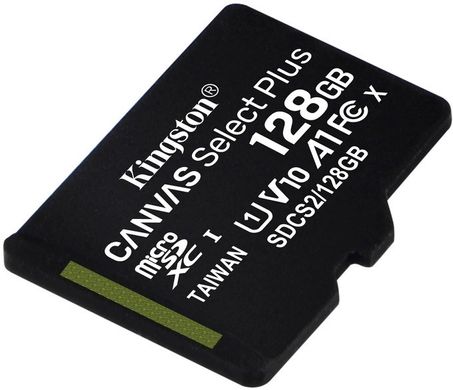 Карта памяти microSDXC Kingston Canvas Select Plus 128 GB Class 10 А1 UHS-1