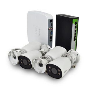 IP комплект видеонаблюдения 2Мп на 4 камеры ZKTeco CCTV bundle kit №1