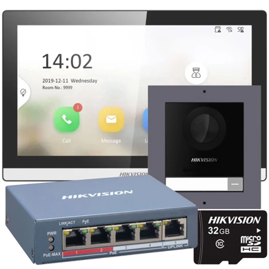Комплект IP домофона Hikvision DS-KD8003-IME1(B)+DS-KH6350-TE1+HS-TF