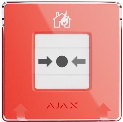 Бездротова кнопка пожежної тривоги Ajax ManualCallPoint (Red)Jeweller
