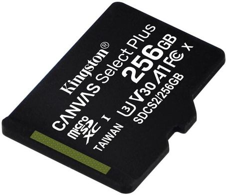 Карта пам'яті microSDXC Kingston Canvas Select Plus 256 GB Class 10 А1 UHS-1