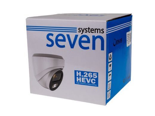 Купольная IP камера с микрофоном SEVEN IP-7215PA white, 5Мп
