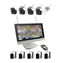 Комплект вуличного IP Wi-Fi бездротового відеоспостереження 4 камери Covi Security Blast IPC-5Mp-4kit