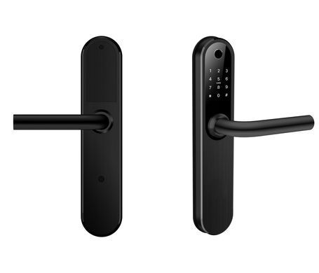 Розумний дверний біометричний замок SEVEN LOCK SL-7768BF (85мм) black (без врізної частини)