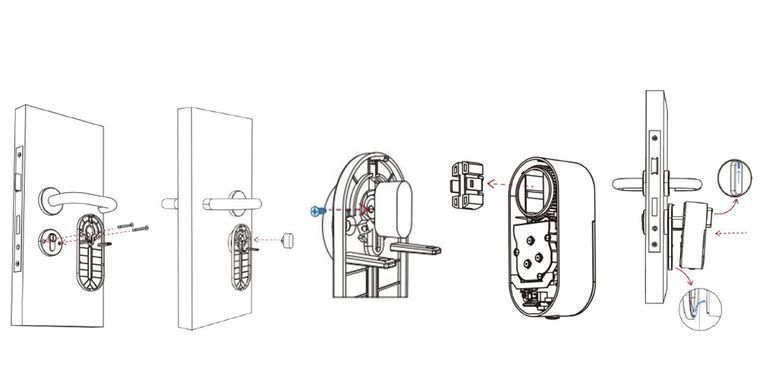 Розумний дверний електромоторний замок SEVEN LOCK SL-7772BM