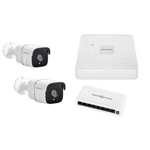 Комплект IP відеоспостереження вуличний на 2 камери GreenVision GV-IP-K-W60/02 5MP (Lite)
