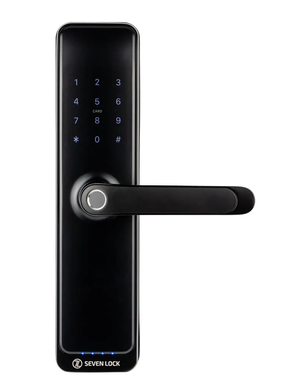 Розумний дверний біометричний замок SEVEN LOCK SL-7767BFW black