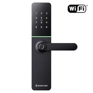 Умный дверной биометрический замок SEVEN LOCK SL-7779BFW black