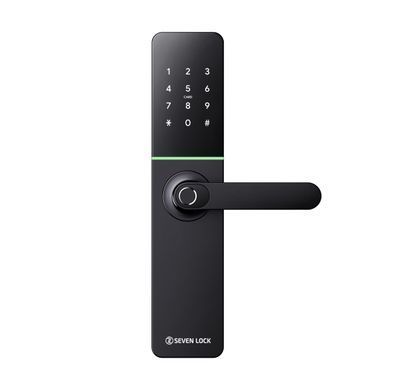 Умный дверной биометрический замок SEVEN LOCK SL-7779BFW black