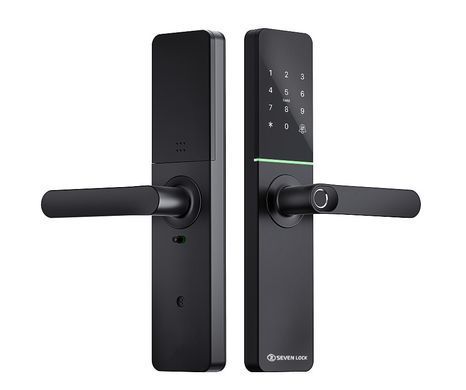 Умный дверной биометрический замок SEVEN LOCK SL-7779BFW black
