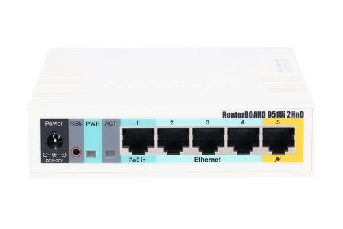 5-портовый Wi-Fi маршрутизатор MikroTik RB951Ui-2HnD
