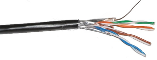 Кабель вита пара DCG FTP CAT5E 4P 0,50мм CCA PE B зовнішній, 305 м