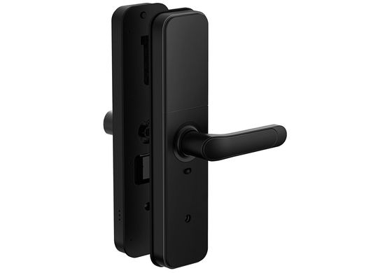 Розумний дверний біометричний замок SEVEN LOCK SL-7767BF black (врізна частина 6068)
