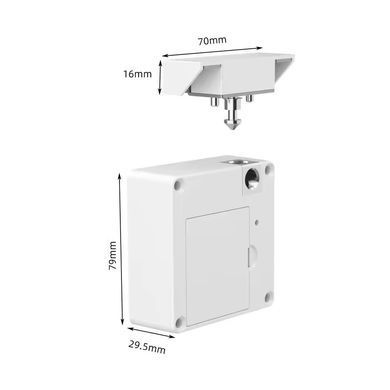 Меблевий RFID замок SEVEN LOCK SL-7733B Bluetooth white