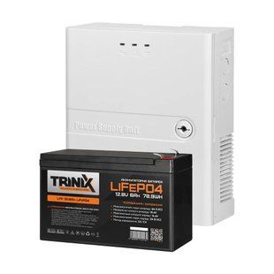Комплект резервного живлення Trinix PSU-1203LED(P) LiFePO4 + акумуляторна батарея LFP 12V6Ah LiFePO4
