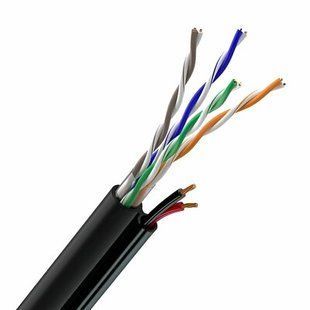 Витая пара OK-Net КПП-ВП (100) 4*2*0,51+2*0,75 мм2 (U/UTP-cat.5Е) СU, с питанием, бухта 305м