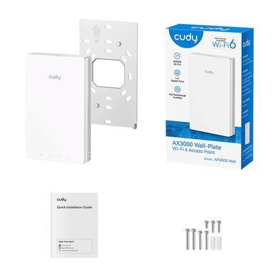 Гигабитная Wi-Fi 6 точка доступа Cudy AP3000 Wall двухдиапазонная