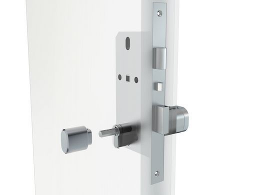 Розумний дверний біометричний замок (циліндр) SEVEN LOCK SL-7774BF silver