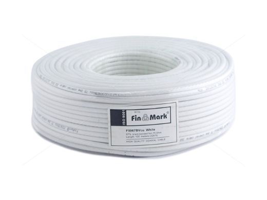 Абонентський коаксіальний кабель FinMark F 5967BVcu white, 305 м