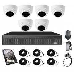 Комплект AHD видеонаблюдения на 6 купольных камер CoVi Security AHD-6D KIT HDD 1 Тб
