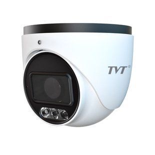 Купольна IP камера з мікрофоном та подвійним підсвічуванням TVT TD-9545S4-C(D/AZ/PE/AW3) White, 4Мп