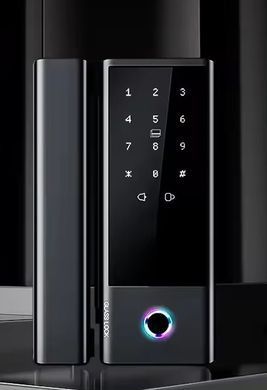 Розумний біометричний замок на скляні двері SEVEN LOCK SL-7776BF black