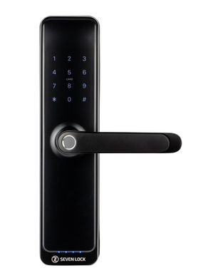 Розумний дверний біометричний замок SEVEN LOCK SL-7767BF black (без врізної частини)