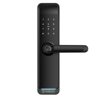 Умный дверной биометрический замок SEVEN LOCK SL-7767BF black (без врезной части)